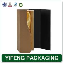 Foldable Cardboard Paper Wine Box for Red wine/Whisky/Brandy/Tequila Two-Way Open For Sell