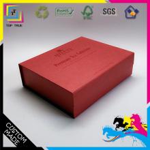 wholesale custom made  fancy  textured paper gift  box  with hot stamp logo