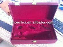 name brand leather red wine packaging design