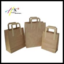 Paper Retail Grocery Bag Plain KRAFT with handles