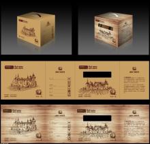 High grade red  wine   bottle   packaging  box with plastic handle