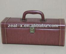 newest designed fashionable luxury wooden red wine box with metal lock