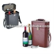leather twine bottle red wine traveling bag with strap