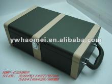 Deluxe leather red  wine   carrying   case 