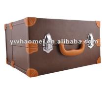 Luxury foldable PU leather 6 bottle red wine container