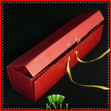 2013 New design  high  quality luxury paper folding red wine boxes