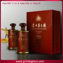 bespoke luxury red wine paper box and bag wholesale