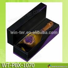 WT-PBX-1070 single bottle champagne glass gift box