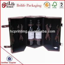 custom design  leather   wine   bottle   case 