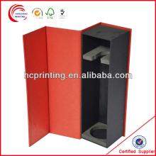 Wooden or paper box for luxury red wine promotion