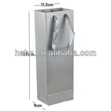 2014 hot High-grade silver red wine  bag s with single bottle of wine packaging , company   gift   bag s