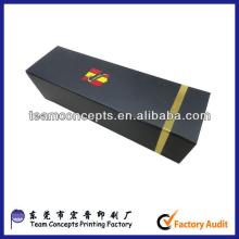 hot sale one bottle black champagne paper boxes with  free   sample 