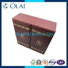 deluxe double leather red wine box for sale