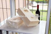 unfinished pine wooden wine gift box