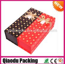 fashion fad paper gift box red wine packaging box