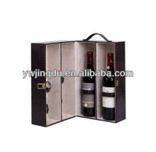 jinhua wooden portable gift red wine boxes for sale with lock