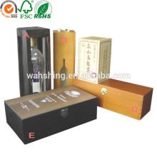 Hot sale red wine box made of duplex paperboard