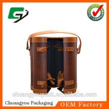 PU Leather Red Wine Box For 6 Bottles