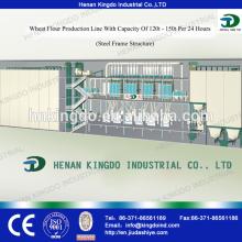 steel structure wheat flour plant machine, 120-150T/D wheat flourmill