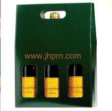 Easy Carry 3 Bottle Burgundy Champagne Fluted Box Gift Pack