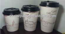 Paper cups coffee and lids paper cups supplier manila logo printed disposable paper coffee cups