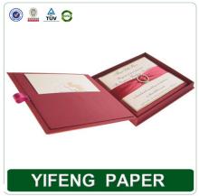 Custom Luxury unique paper silk wedding invitation box indian