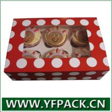 China Factory High Quality PVC Window Paper  Cupcake  Box