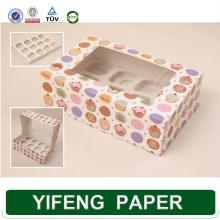 Alibaba Supplier china factory recyclable custom foldable 12 packs mini paper cupcake box wholesale