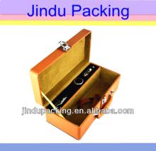 OEM perfect style red wine  leather   boxes  with tools