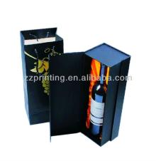 red wine packing paper box with printed logo