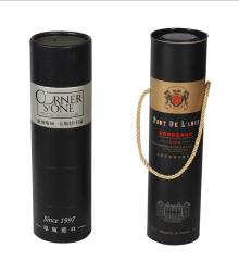 Customize Round Corrugated Paper Creative Red Wine Packaging Box