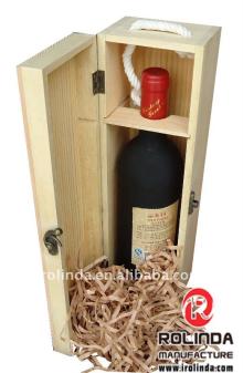 Champagne Magnum Hinged Wine Box with Shelf