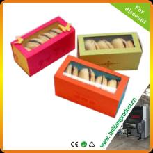 High quality factory price bakery paper  box , custom made  window   box , paper  box  for macaron