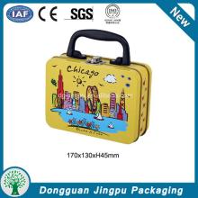 Portable eco-friendly  tin   lunch   box  with lock and key