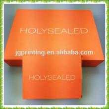 Stamping paper foldable cake packaging box with die-cut handle