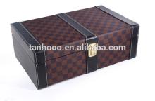 Leather Red Wine Box,Leather Wine Carrier, Wine Red Box