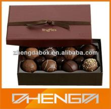 High quality guangzhou factory custom made classic chocolate box for dark brown (ZDCBS-A036)