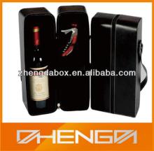 Guangzhou Factory Customized Made-in-china leather red wine box(ZD-WI027)
