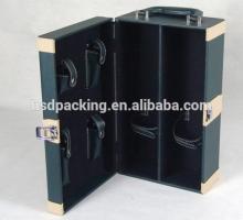 Wholesale champagne luxury leather wine box in guangzhou