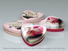 gorgeous attractive printing heart shape for love candy tin box, chewing gum tin can