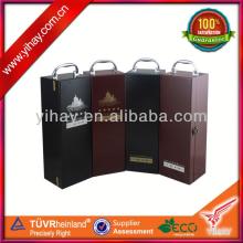 Single bottle red wine box with handle rope/ Leather wine carrier/ Custom wine set box