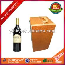 PU leather wine shipping boxes ,red wine box ,wood wine box