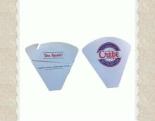 Customized high quality cardboard fast food crepe holder portable