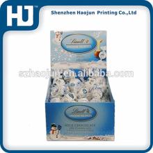 Custom printed cardboard lollipop display box, candy / toffee counter display stand