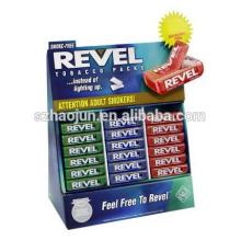 Simple design small cardboard desktop display box , chewing gum counter display box