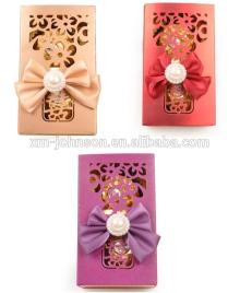 Die cut chocolate praline box with ribbon