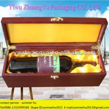 Elegant Champagne Wine Box Cheap Wooden Wine Crates with Silk Tray