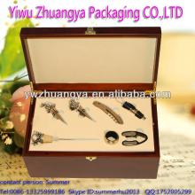 Red Wine Tools Display Box High Lacquer Wooden Wine Opener Box