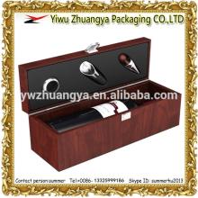 High End Matte Wooden Red Wine Glasses Box for Single Glass