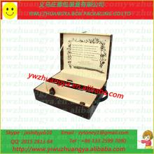2  bottle  fancy  leather  red  wine  handle  case 